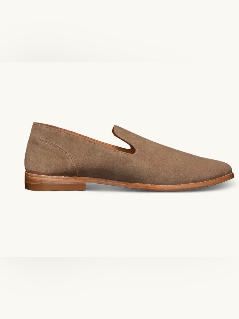 Tecovas Men’s Suede Loafers Sand Beige Leather Slip On Shoes Size 8.5 D